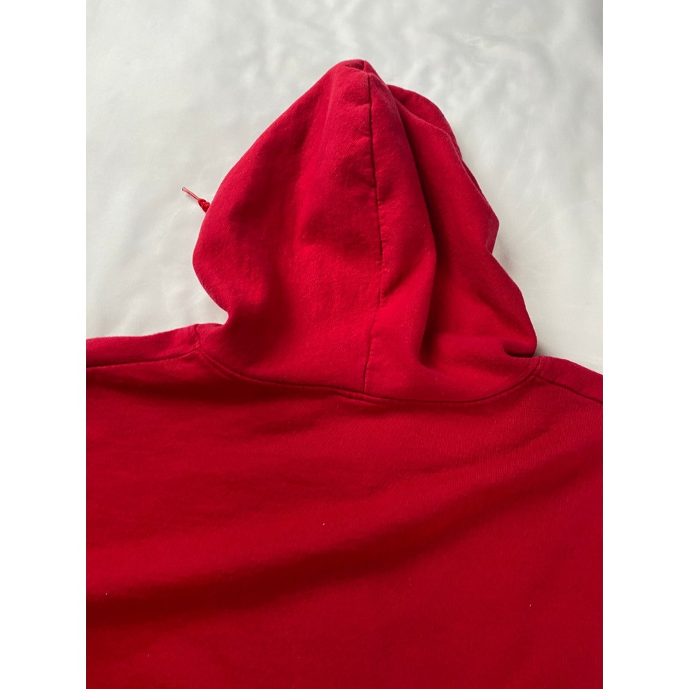 Hanes EcoSmart Mens Small Red Full Zip Hoodie Fleece Sweatshirt Pockets S